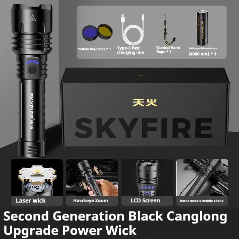 Skyfire Blue Dragon High-intensity Flashlight-SF-1376