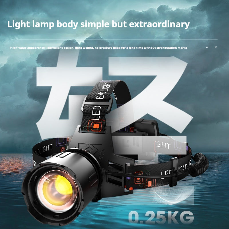 Skyfire head mounted super bright headlamp outdoor strong light zoom丨SF-TD-596