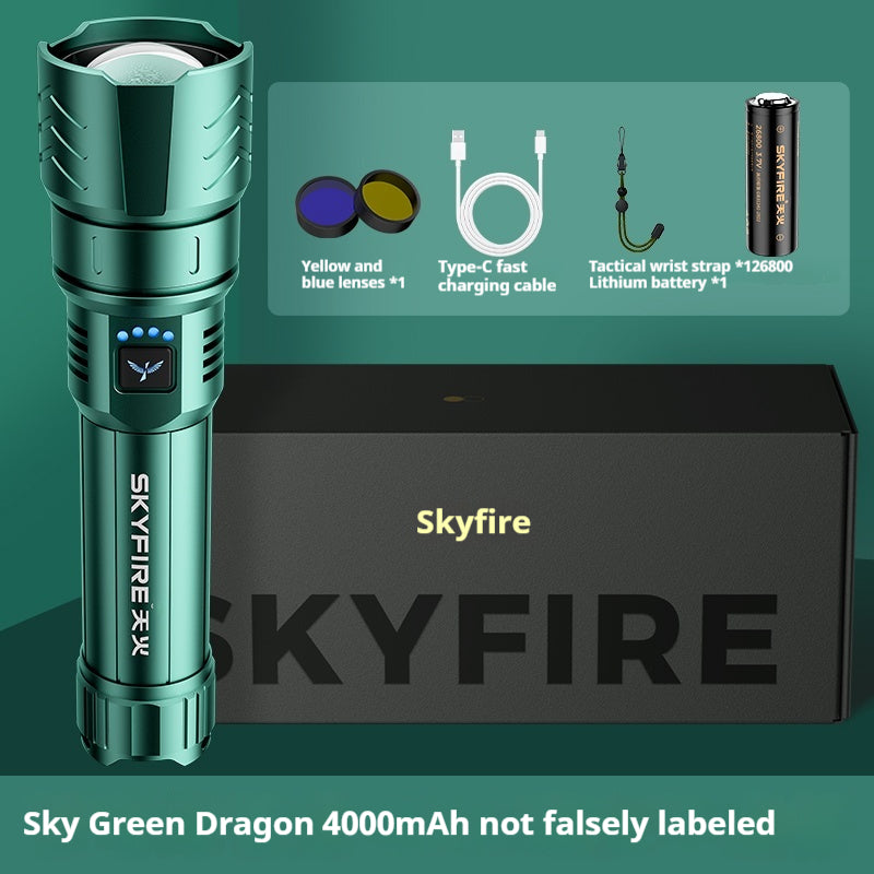 Skyfire Blue Dragon High-intensity Flashlight-Aurora Cannon